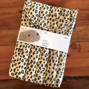 BAGGU “Honey Leopard” 🐆 16” Puffy Laptop Sleeve